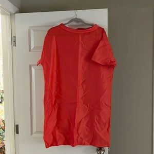 Coral shift dress